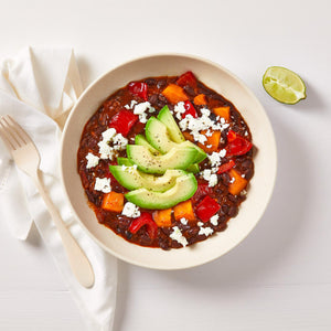 Black Bean & Squash Chilli With Feta And Avocado freeshipping - Boxnest